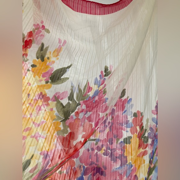 Vintage Philippe De Villiere Scarf Italy Floral - Picture 4 of 6